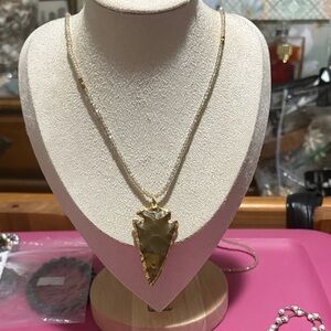 Gold Arrowhead Pendant Necklace